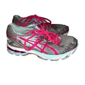 Asics Gray & Pink Athletic Running Training Sneakers Low Top Women’s Size 7.5